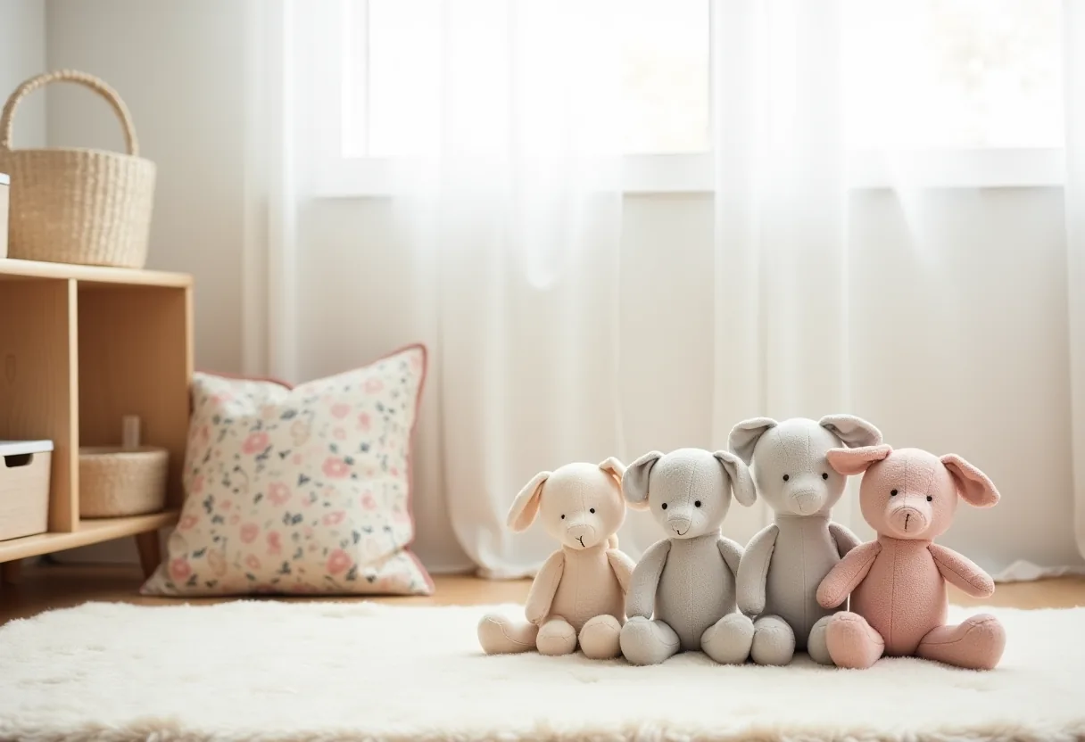 Textil játékok a babaszobában: anyag, biztonság és gondozás